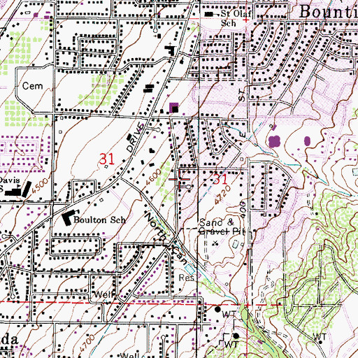 Topographic Map of Mar Vista, UT