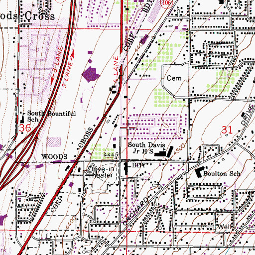 Topographic Map of Meadowmont, UT