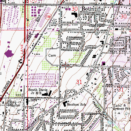 Topographic Map of Mountain Aire, UT