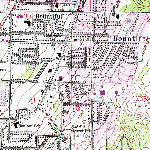 Topographic Map of Oakhaven Park, UT