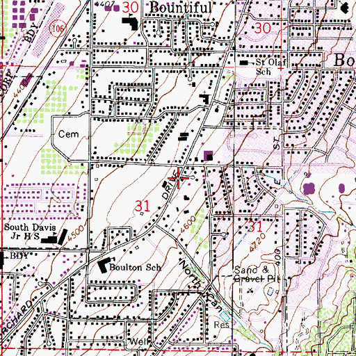 Topographic Map of Pleasant, UT