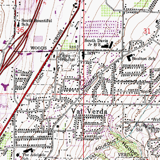 Topographic Map of Rustic Acres, UT