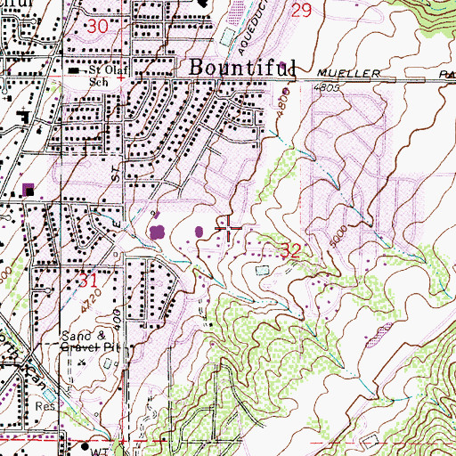 Topographic Map of San Simeon Hills, UT