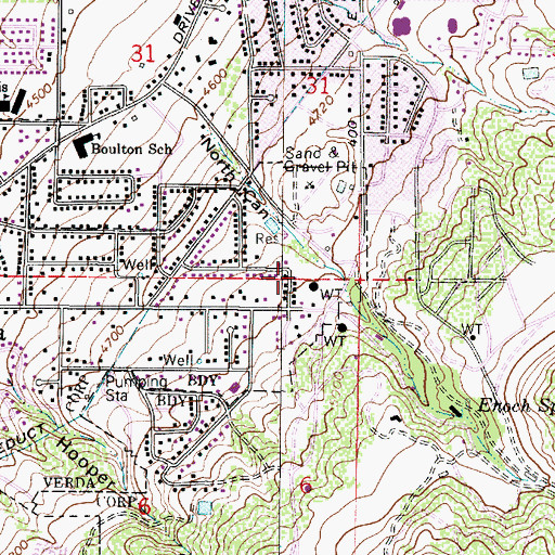 Topographic Map of Star Heights, UT