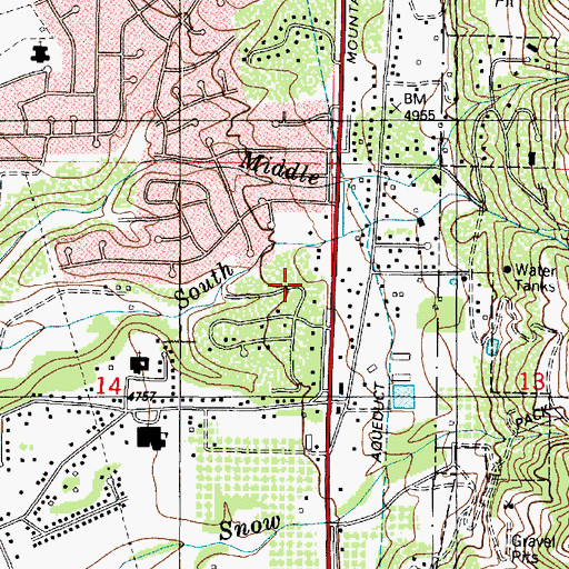 Topographic Map of Cottonwood, UT
