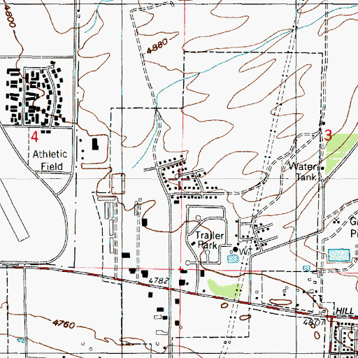 Topographic Map of Eastridge Estates, UT