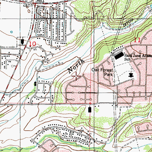 Topographic Map of Heatherglen, UT