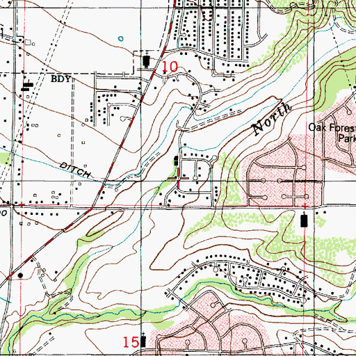 Topographic Map of Hidden Hollow, UT
