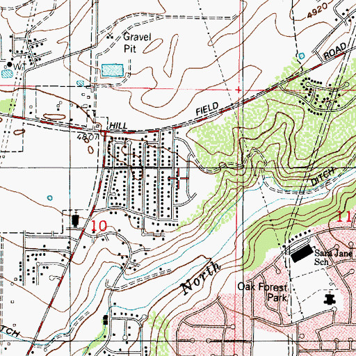 Topographic Map of Indians Hills, UT