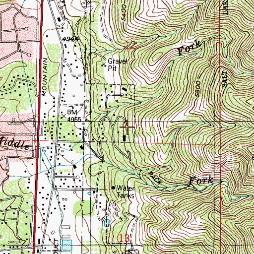 Topographic Map of McDonald, UT