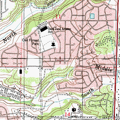 Topographic Map of Norager Acres, UT