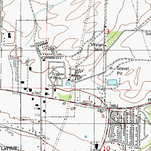 Topographic Map of North Hills Estates, UT