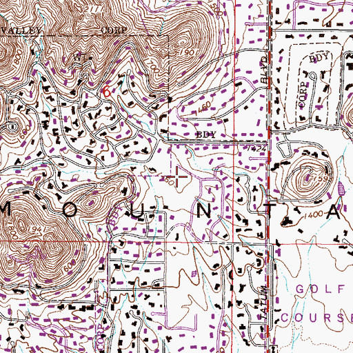 Topographic Map of Granite Airport (historical), AZ