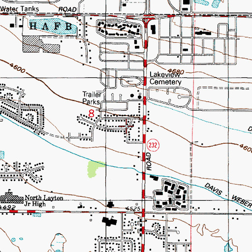 Topographic Map of Pleasant Hills, UT