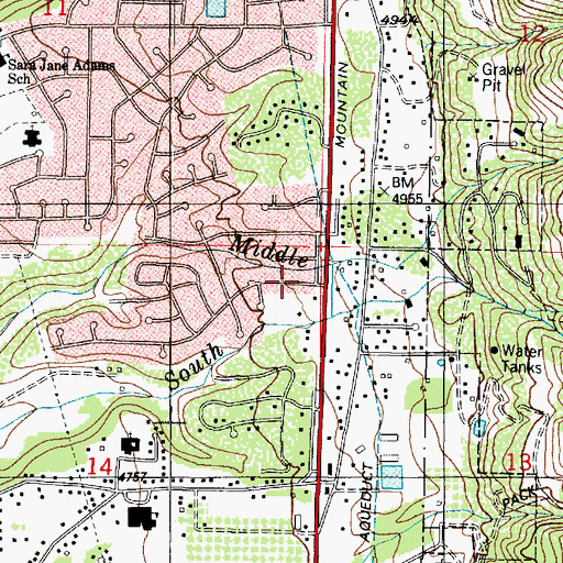 Topographic Map of Quail Creek, UT