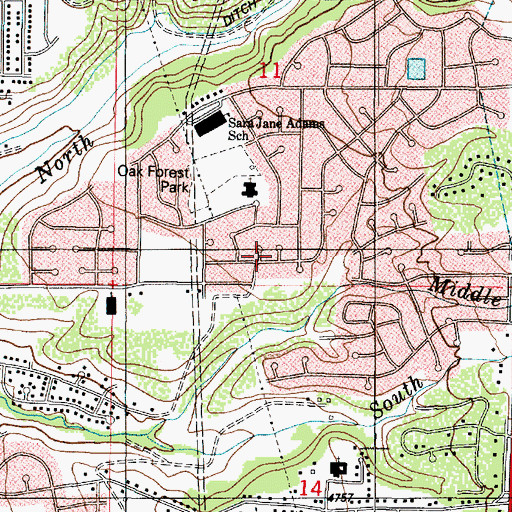 Topographic Map of Rachels Place, UT