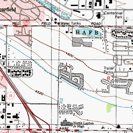 Topographic Map of Robinwood, UT
