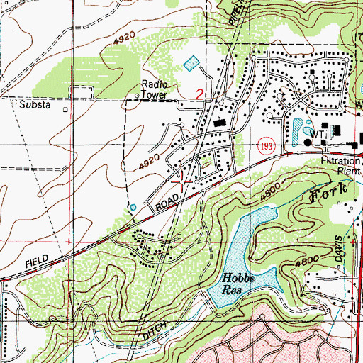 Topographic Map of Tri Oaks, UT