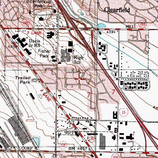 Topographic Map of Valhalla Estates, UT