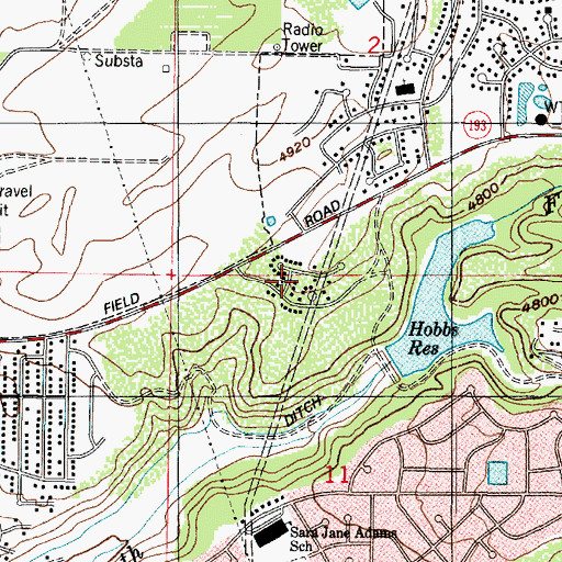 Topographic Map of Valley Hi, UT