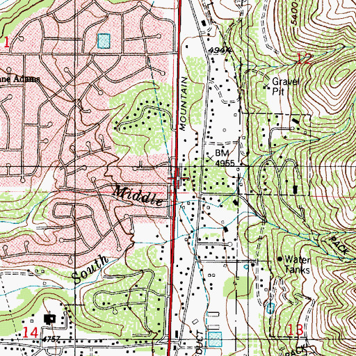 Topographic Map of Walker, UT