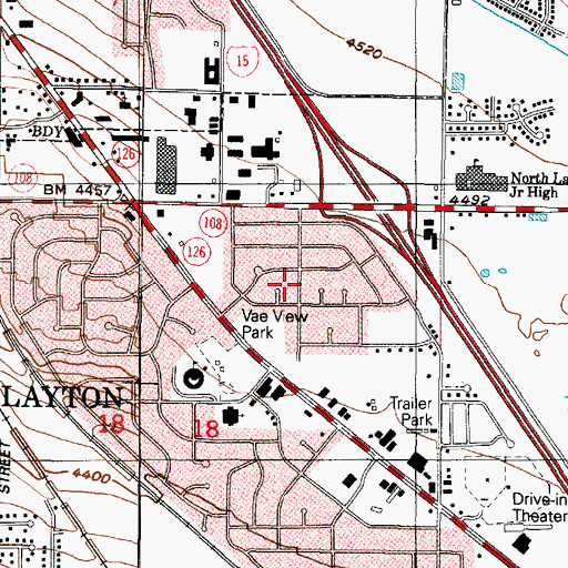 Topographic Map of Camelot, UT