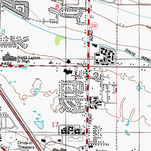 Topographic Map of Colonies of East Pointe, UT