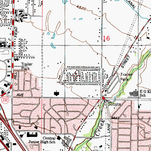 Topographic Map of Fort Lane, UT
