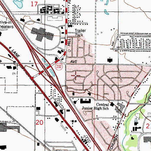 Topographic Map of Golden Acres, UT