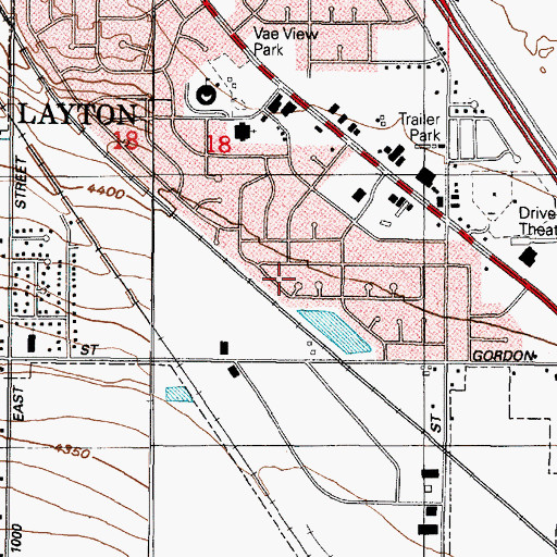 Topographic Map of Green Leaf Meadows, UT