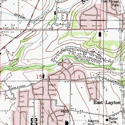 Topographic Map of Heather Hills, UT