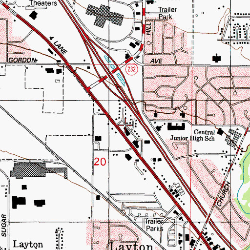 Topographic Map of Hill Villa, UT