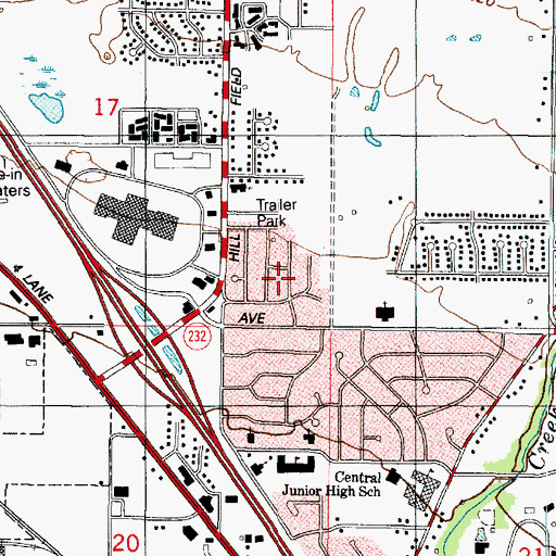Topographic Map of Jamestown, UT