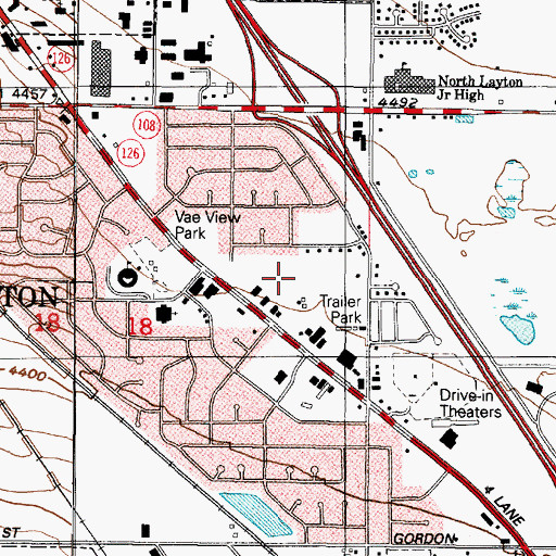 Topographic Map of Lakewood, UT