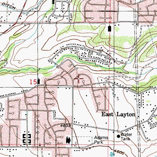 Topographic Map of Parkdale, UT