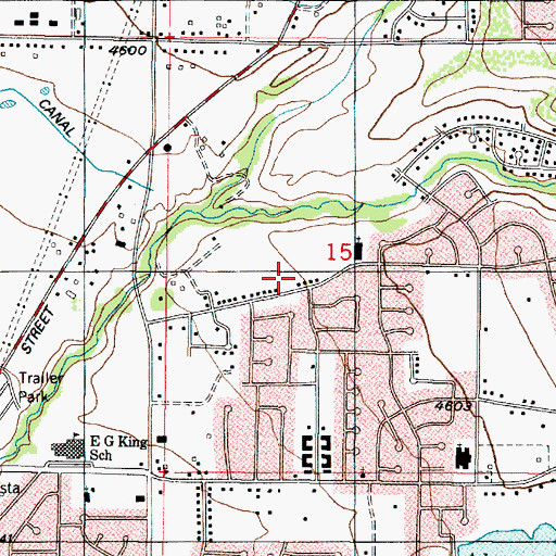 Topographic Map of Ridge Crest Estates, UT