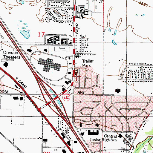 Topographic Map of Riley, UT