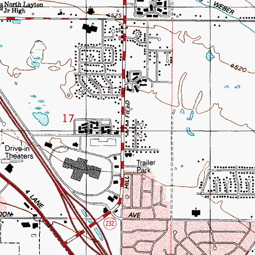 Topographic Map of Robins Park, UT