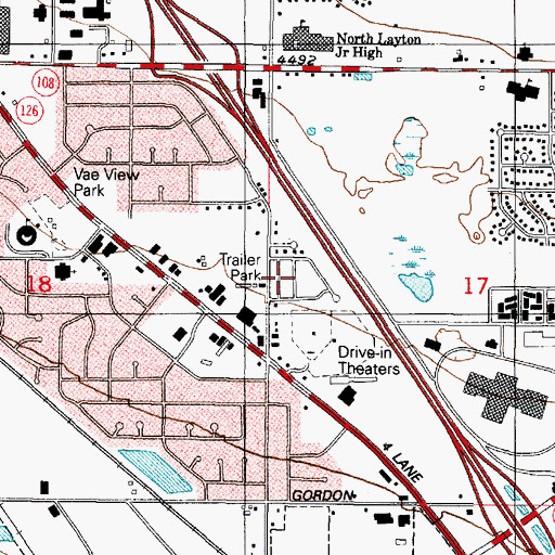 Topographic Map of Rogers Park, UT