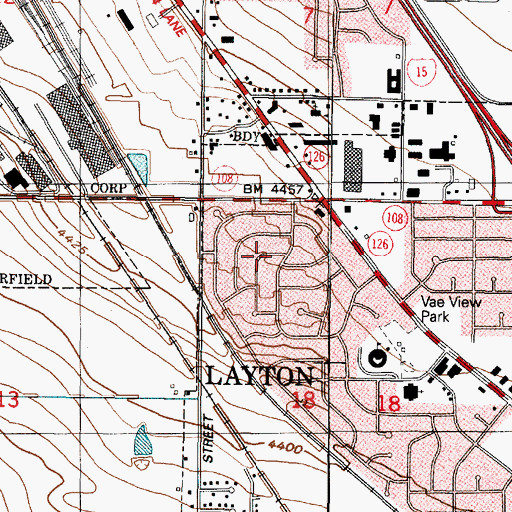 Topographic Map of Vae View, UT