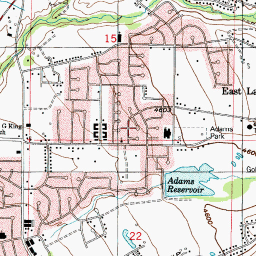 Topographic Map of Village Green, UT