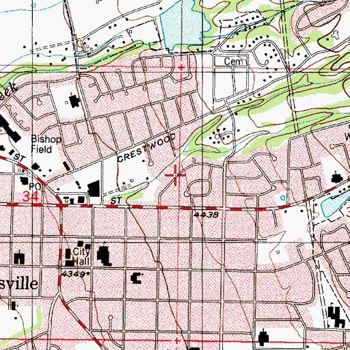 Topographic Map of Clover Estates, UT