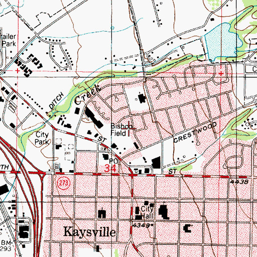 Topographic Map of Country Estates, UT
