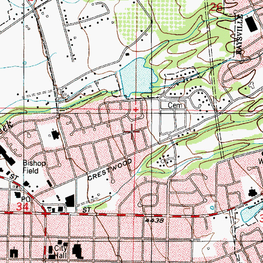 Topographic Map of Creekside, UT