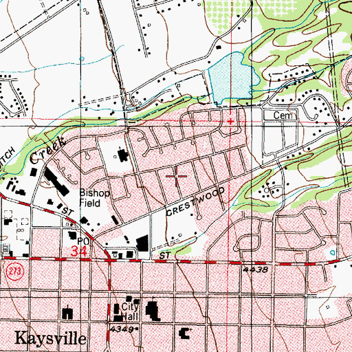 Topographic Map of Cresthomes Addition, UT
