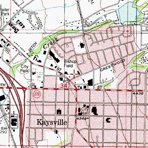 Topographic Map of Crestwood Professional Plaza, UT