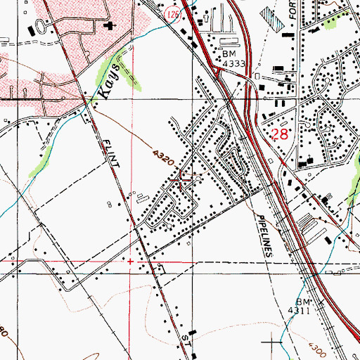 Topographic Map of Eastview, UT