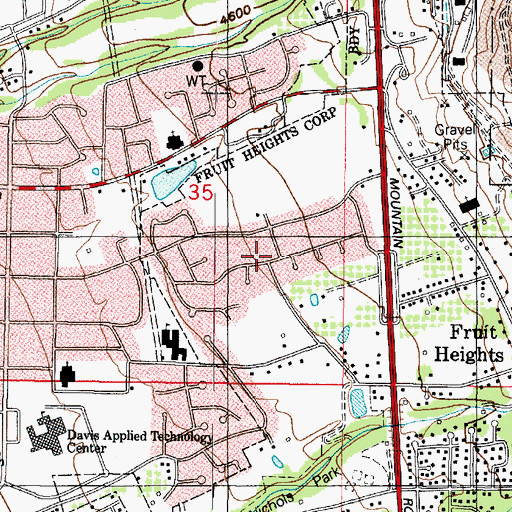 Topographic Map of Grand Oaks, UT