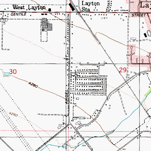 Topographic Map of Green Briar West, UT