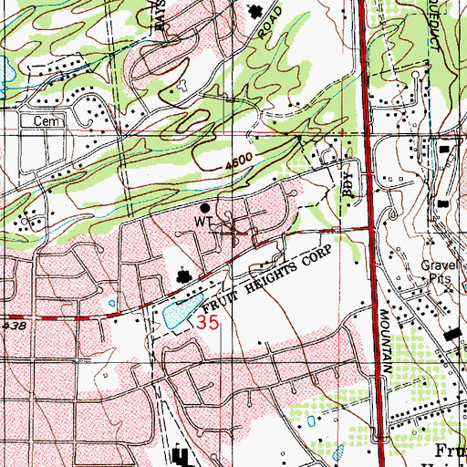Topographic Map of Hob Hill, UT